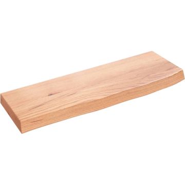 vidaXL Wandschap 60x20x4 cm behandeld massief eikenhout lichtbruin