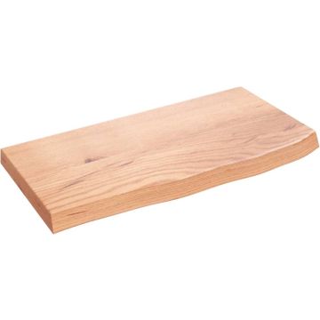 vidaXL Wandschap 60x30x4 cm behandeld massief eikenhout lichtbruin