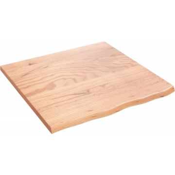 vidaXL Wandschap 60x60x2 cm behandeld massief eikenhout lichtbruin