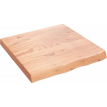 vidaXL Wandschap 60x60x6 cm behandeld massief eikenhout lichtbruin