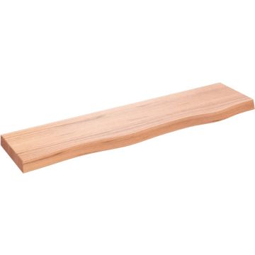 vidaXL Wandschap 80x20x4 cm behandeld massief eikenhout lichtbruin