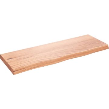 vidaXL Wandschap 80x30x4 cm behandeld massief eikenhout lichtbruin