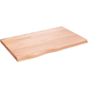 vidaXL Wandschap 80x50x4 cm behandeld massief eikenhout lichtbruin