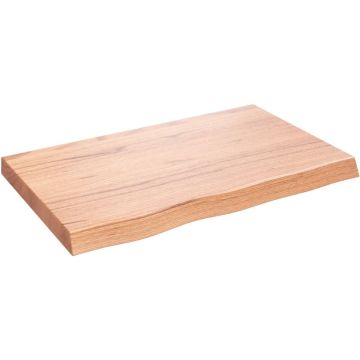 vidaXL Wandschap 80x50x6 cm behandeld massief eikenhout lichtbruin