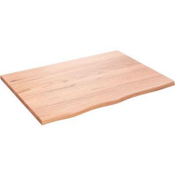 vidaXL Wandschap 80x60x2 cm behandeld massief eikenhout lichtbruin