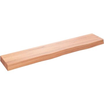 vidaXL Wandschap 100x20x6 cm behandeld massief eikenhout lichtbruin