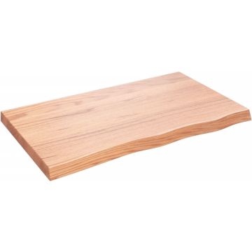 vidaXL Wandschap 100x60x6 cm behandeld massief eikenhout lichtbruin