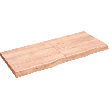 vidaXL Wandschap 140x60x6 cm behandeld massief eikenhout lichtbruin