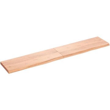 vidaXL Wandschap 160x30x4 cm behandeld massief eikenhout lichtbruin