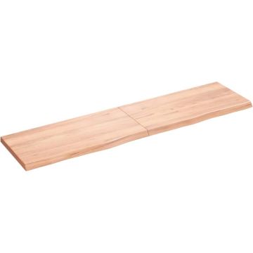 vidaXL Wandschap 160x40x4 cm behandeld massief eikenhout lichtbruin