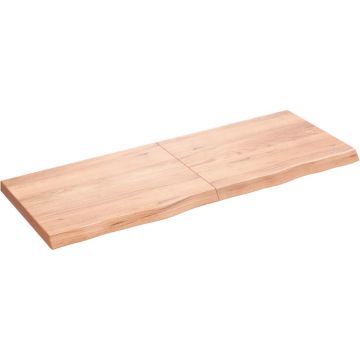 vidaXL Wandschap 160x60x6 cm behandeld massief eikenhout lichtbruin