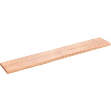 vidaXL Wandschap 180x30x4 cm behandeld massief eikenhout lichtbruin