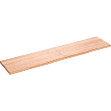 vidaXL Wandschap 180x40x4 cm behandeld massief eikenhout lichtbruin