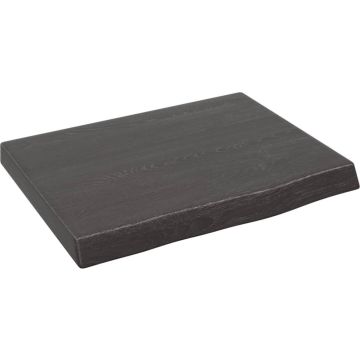 vidaXL Wandschap 40x30x4 cm behandeld massief eikenhout donkergrijs