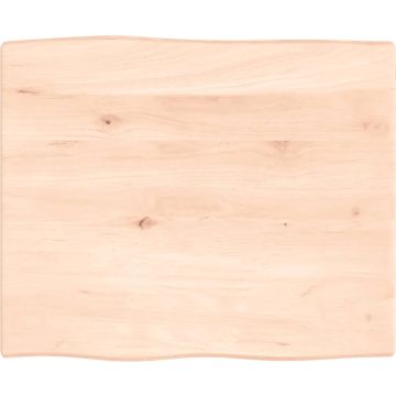 vidaXL Tafelblad natuurlijke rand 60x50x2 cm massief eikenhout