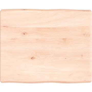 vidaXL Tafelblad natuurlijke rand 60x50x6 cm massief eikenhout