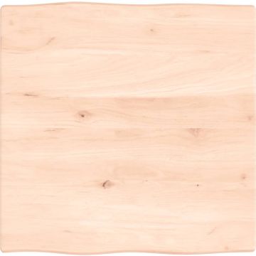 vidaXL Tafelblad natuurlijke rand 60x60x2 cm massief eikenhout