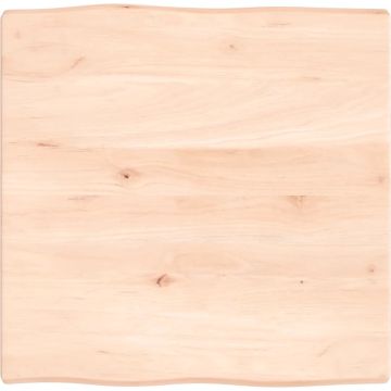 vidaXL Tafelblad natuurlijke rand 60x60x4 cm massief eikenhout