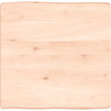 vidaXL Tafelblad natuurlijke rand 60x60x6 cm massief eikenhout