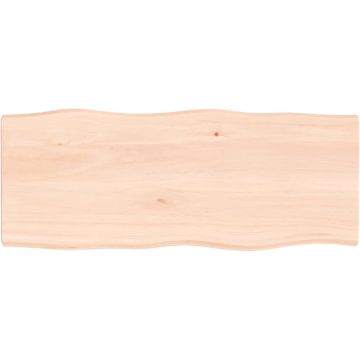 vidaXL Tafelblad natuurlijke rand 100x40x4 cm massief eikenhout