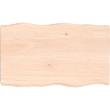 vidaXL Tafelblad natuurlijke rand 100x60x4 cm massief eikenhout