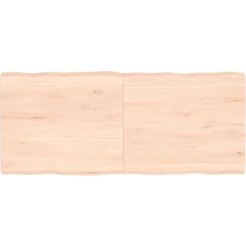 vidaXL Tafelblad natuurlijke rand 140x60x6 cm massief eikenhout