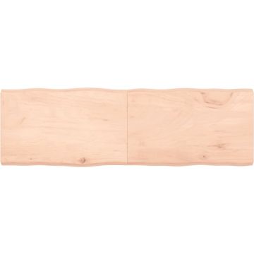 vidaXL Tafelblad natuurlijke rand 160x50x6 cm massief eikenhout