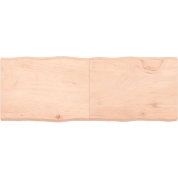 vidaXL Tafelblad natuurlijke rand 160x60x6 cm massief eikenhout