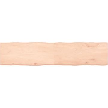 vidaXL Tafelblad natuurlijke rand 180x40x4 cm massief eikenhout