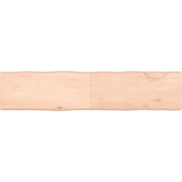 vidaXL Tafelblad natuurlijke rand 180x40x6 cm massief eikenhout