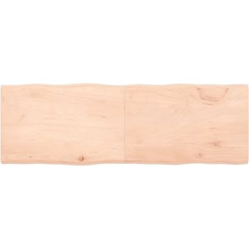 vidaXL Tafelblad natuurlijke rand 180x60x4 cm massief eikenhout