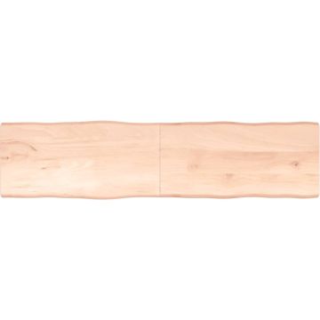 vidaXL Tafelblad natuurlijke rand 200x50x4 cm massief eikenhout