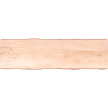 vidaXL Tafelblad natuurlijke rand 200x60x6 cm massief eikenhout