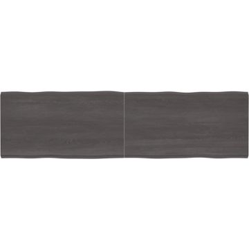 vidaXL-Tafelblad-natuurlijke-rand-220x60x4-cm-eikenhout-donkergrijs