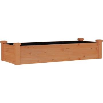 vidaXL-Plantenbak-verhoogd-met-voering-120x45x25-cm-vurenhout-bruin