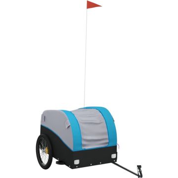 vidaXL-Fietskar-45-kg-ijzer-zwart-en-blauw