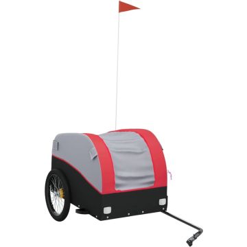 vidaXL-Fietskar-45-kg-ijzer-zwart-en-rood