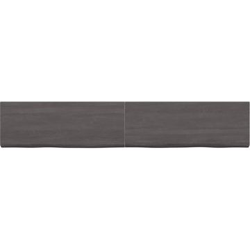 vidaXL-Wastafelblad-160x30x6-cm-behandeld-massief-hout-donkergrijs