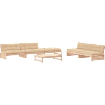 vidaXL-6-delige-Loungeset-met-kussens-massief-hout