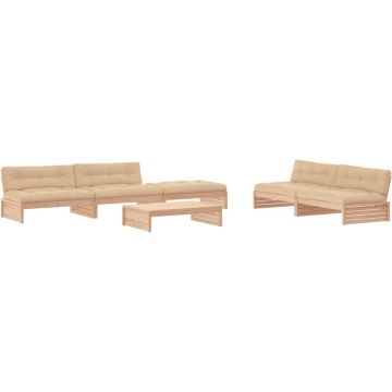 vidaXL-6-delige-Loungeset-met-kussens-massief-hout