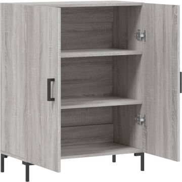 vidaXL Dressoir 69,5x34x90 cm bewerkt hout grijs sonoma eikenkleurig