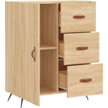 vidaXL Dressoir 69,5x34x90 cm bewerkt hout sonoma eikenkleurig