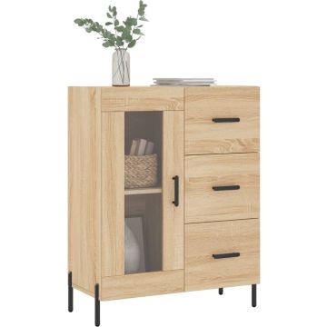 vidaXL Dressoir 69,5x34x90 cm bewerkt hout sonoma eikenkleurig