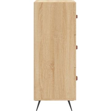 vidaXL Dressoir 34,5x34x90 cm bewerkt hout sonoma eiken