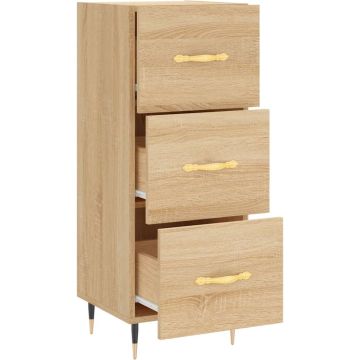 vidaXL Dressoir 34,5x34x90 cm bewerkt hout sonoma eiken