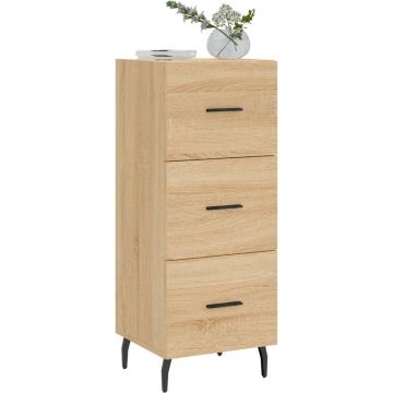 vidaXL Dressoir 34,5x34x90 cm bewerkt hout sonoma eiken