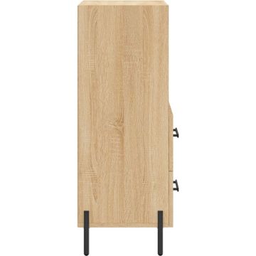 vidaXL Dressoir 34,5x34x90 cm bewerkt hout sonoma eiken