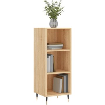 vidaXL Dressoir 34,5x32,5x90 cm bewerkt hout sonoma eikenkleurig