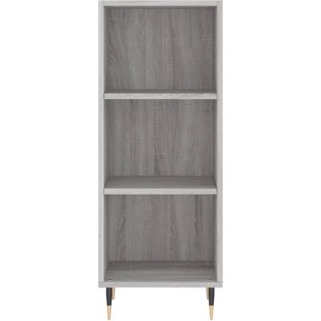 vidaXL Dressoir 34,5x32,5x90 cm bewerkt hout grijs sonoma eikenkleurig