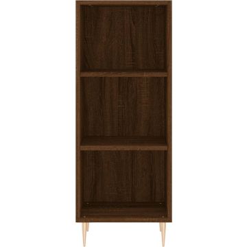 vidaXL Dressoir 34,5x32,5x90 cm bewerkt hout bruineikenkleurig